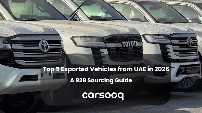 Top 5 Exported Vehicles from UAE in 2026: A B2B Sourcing Guide